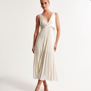 Abercrombie & Fitch Satin Pleated Dress